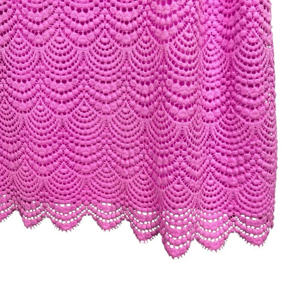 Lilly Pulitzer Lexa Dress Lilac Rose Scalloped Shell Lace Size XL NWT $198 - Picture 12 of 12